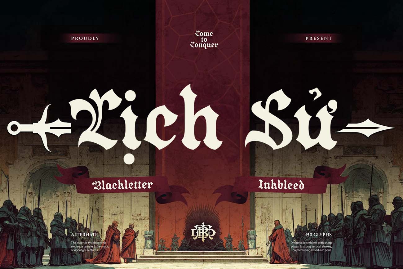 Font chữ lịch sử mang phong cách Vintage - TH Bladfour Việt hóa